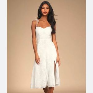 Lulus white midi dress